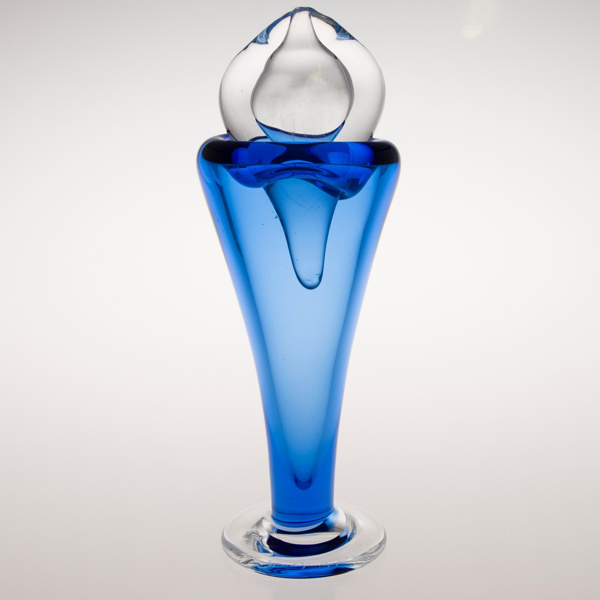 TARU SYRJÄNEN, glasskulptur, signerad, Taru Syrjänen, Nuutajärvi Notsjö, Jamit -92.