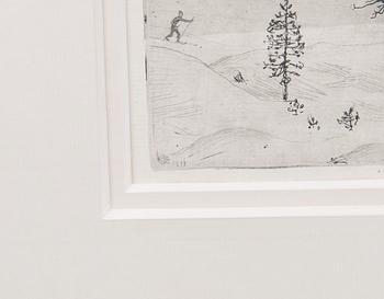 AKSELI GALLEN-KALLELA, etsning.