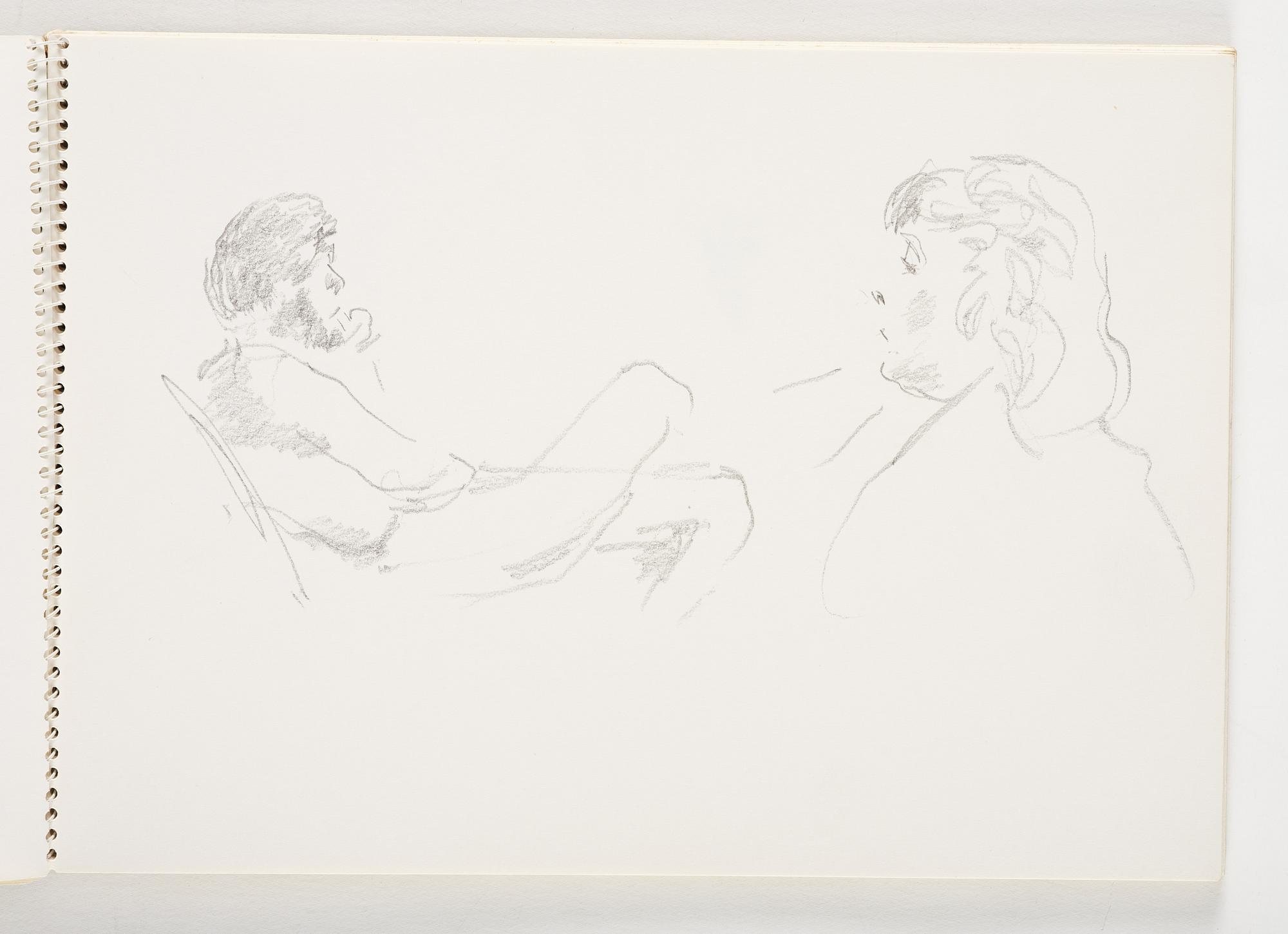 Lotte Laserstein, 3 skissblock med teckningar.