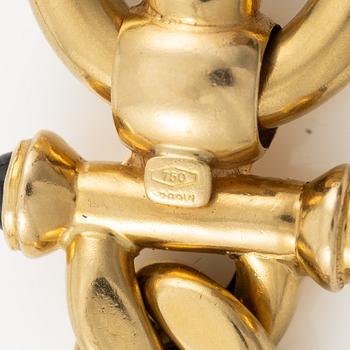 Necklace 18K gold with cabochon-cut sapphires.