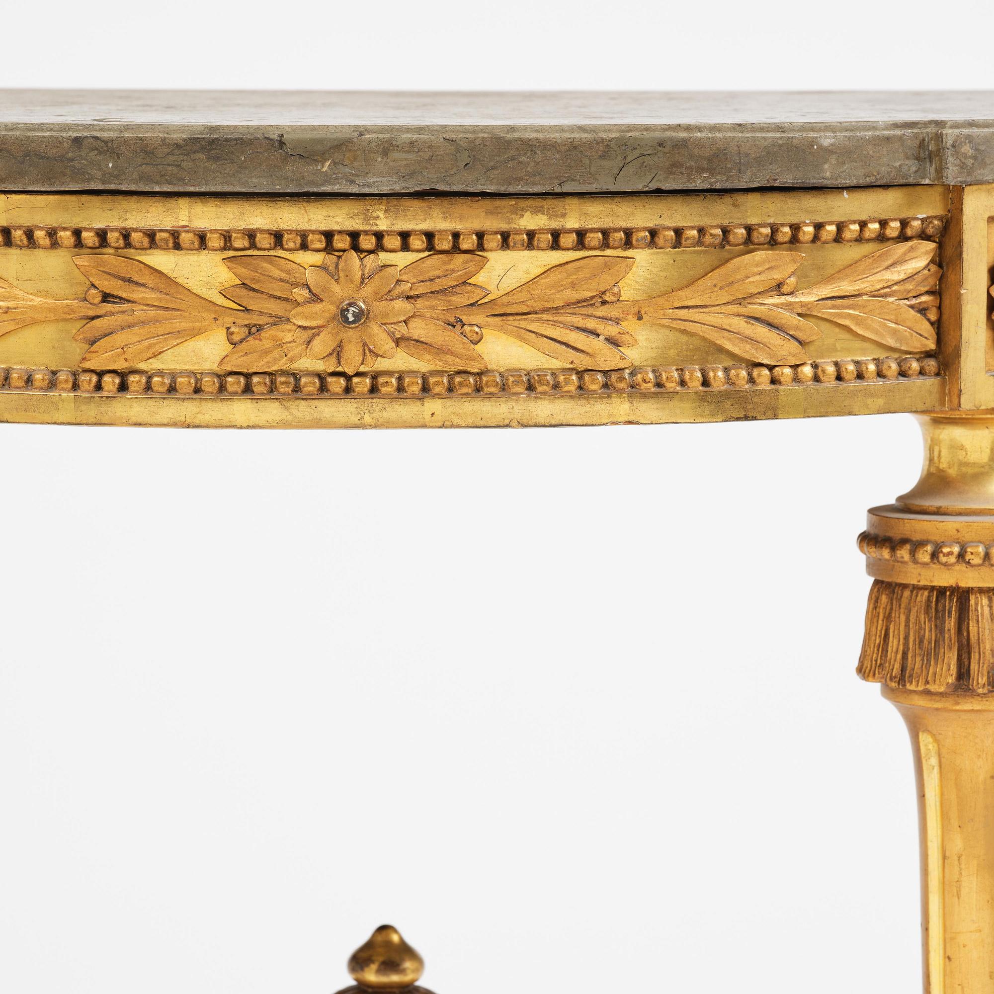 Konsolbord, Stockholmsarbete, sent 1700-tal, Gustavianskt.
