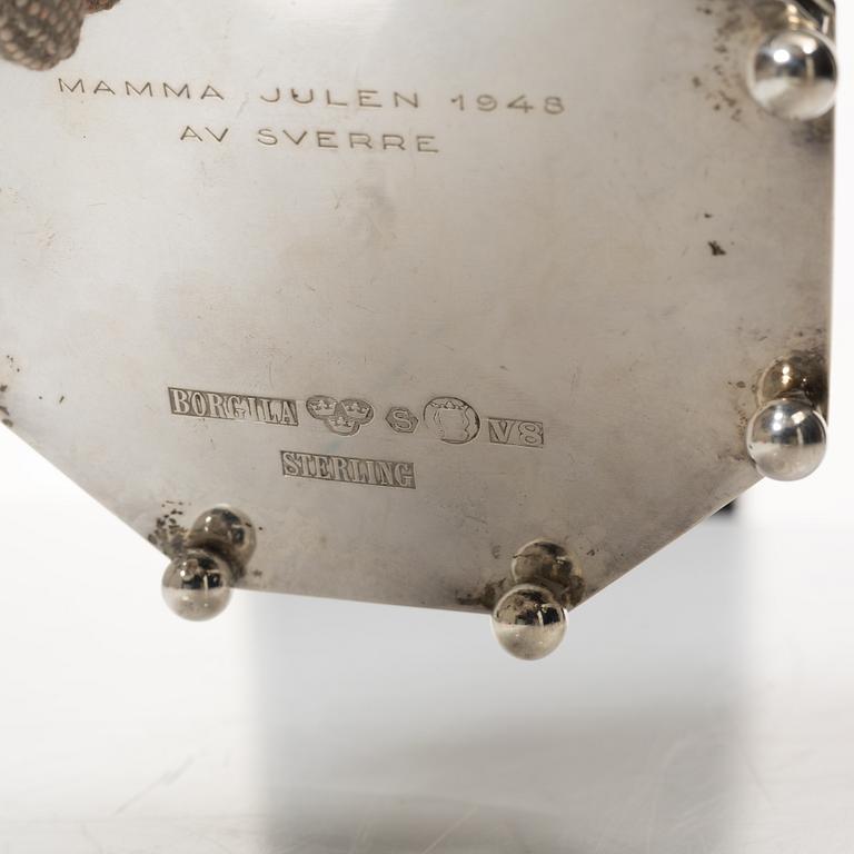 Coaster, silver, Borgila, Stockholm, 1947.