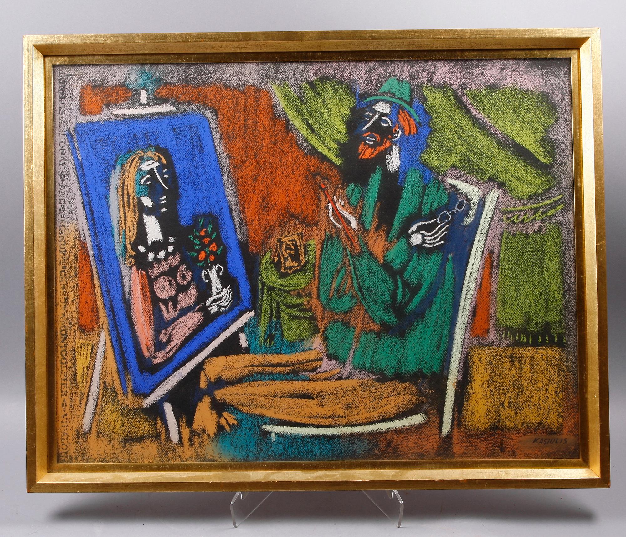 VYTAUTAS KASILIUS, pastell på pannå, sign.