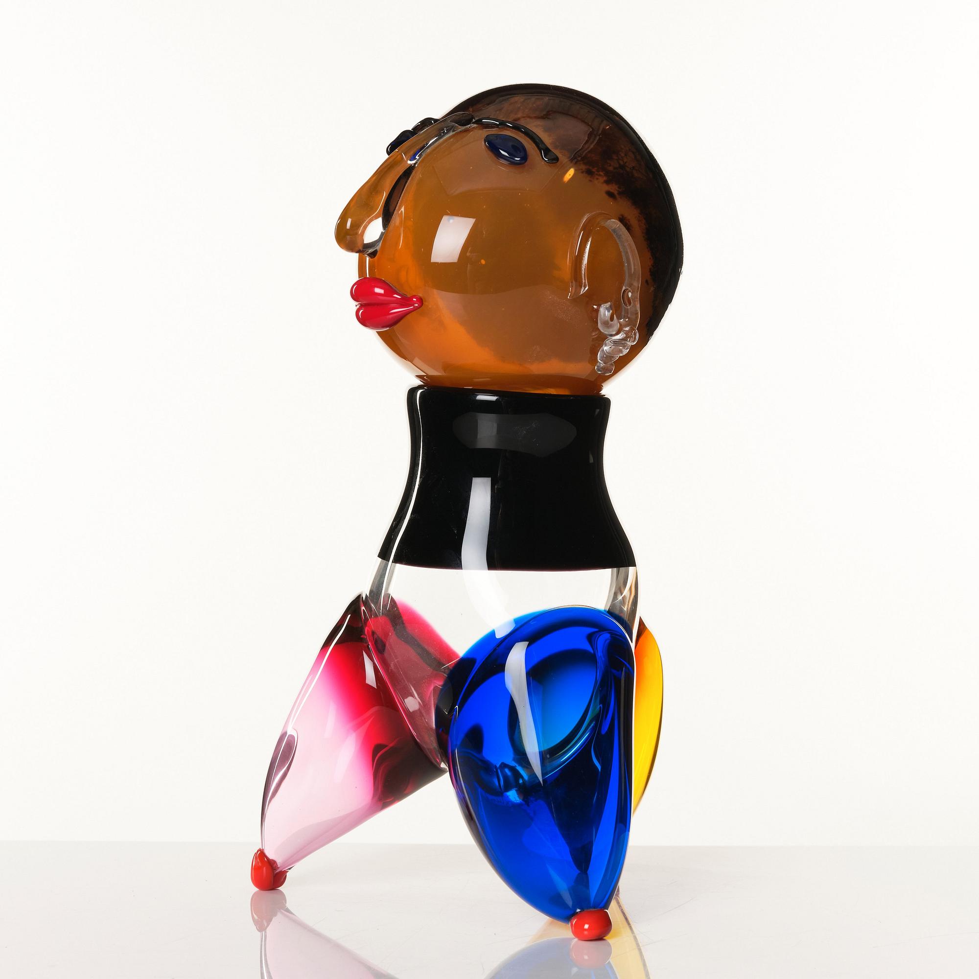 Erik Höglund, a glass sculpture, signed and dated 1988.
