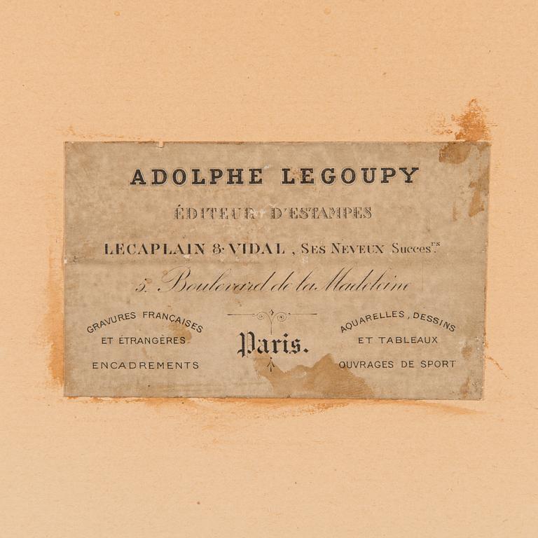 JEAN PIERRE MARIE JAZET, handkolorerad etsning, 1800-talets början.