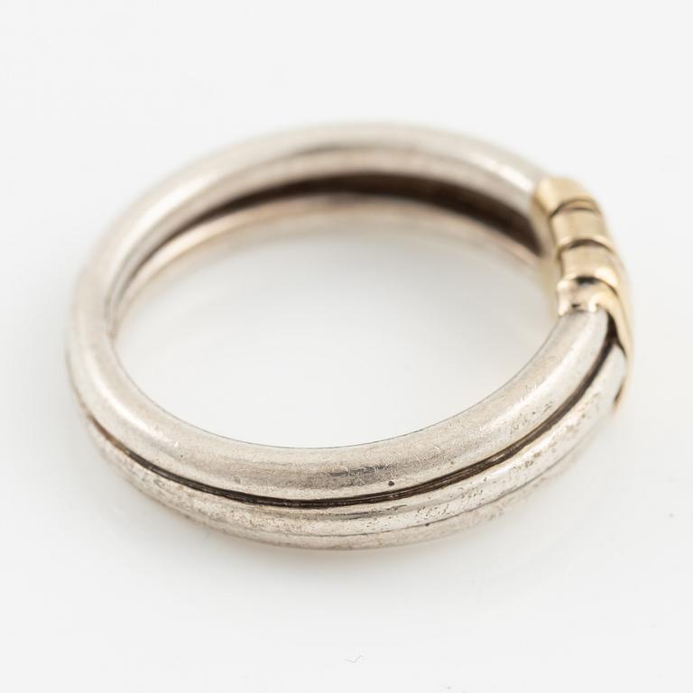 Ring, Cartier,  silver och 18K guld.