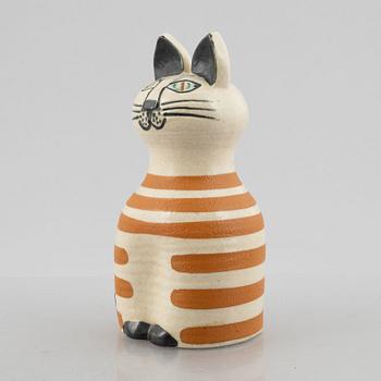 Lisa Larson, figurin, stengods, "Mellanstor katt", ur serien "Tripp, trapp, trull", Gustavsberg.