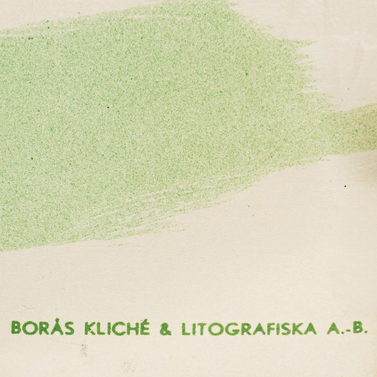 Filmaffisch, "Pippi Långstrump", Borås Kliché & Litografiska A.-B., 1949.