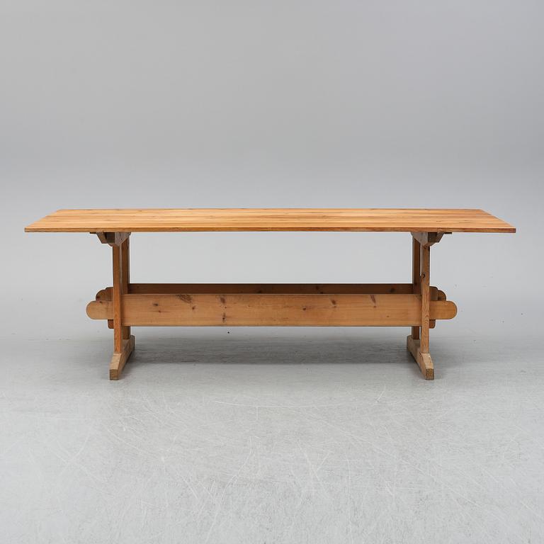 A pine table, second half of the 20th Century.