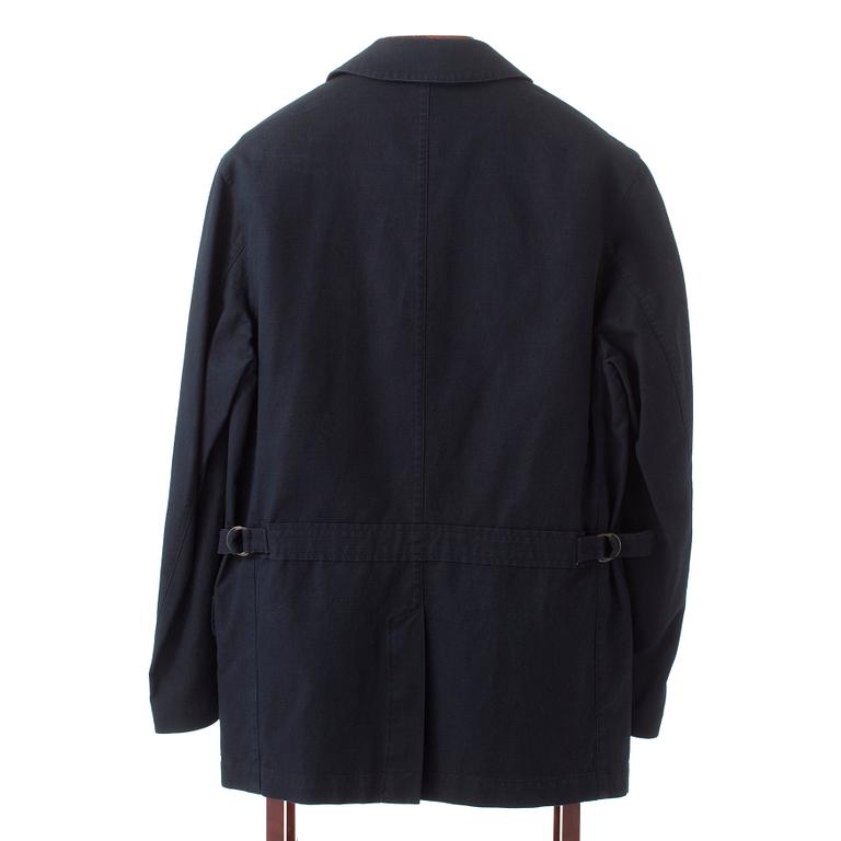 CONELIANI, a navy blue cotton jacket.