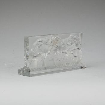 BORDSKLOCKA, glas, Baccarat. 1900-talets andra hälft.