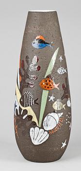 GOLVVAS, lergods, "Havsflora", Anna-Lisa Thomson, Upsala Ekeby. 1950-tal.