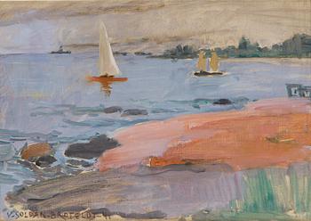 Venny Soldan-Brofeldt, Summer View at the Helsinki Shore.