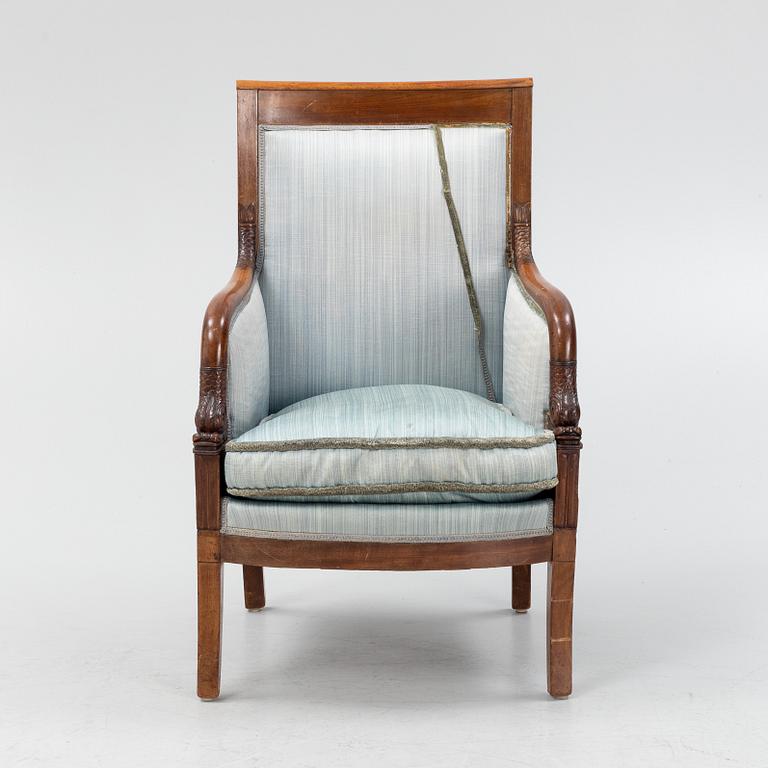 Fåtölj, empire, 1800-talets början.