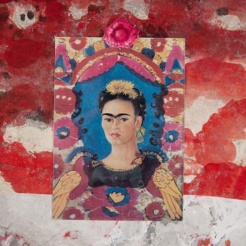 Ingegerd Möller, mixed media and collage in plexi. Signed.