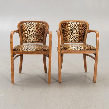 A set of two early 1900s Thonet armchairs.