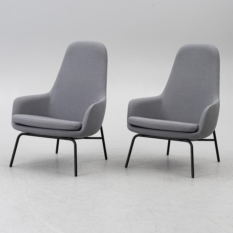 Simon Legald, fåtöljer, ett par, 'Era Lounge Chair High', Normann Copenhagen. Modellen formgiven 2014.
