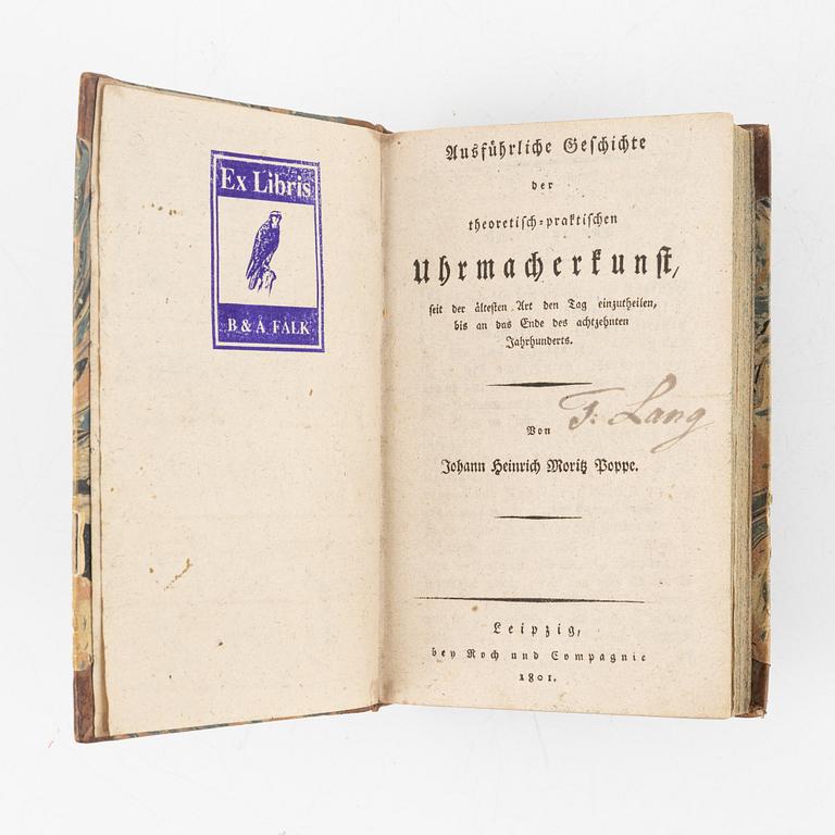 Geschichte der theoretisch-praktischen Uhrmacherkunst, 1801.