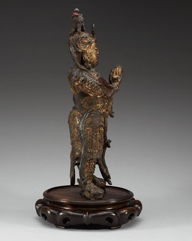 SKULPTUR, brons Sen Ming dynasti, 1600-tal.