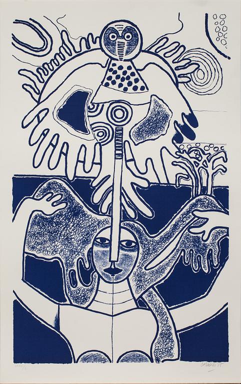 BEVERLOO CORNEILLE, färgserigrafi, signerad, numrerad XXXII/L och daterad- 85.