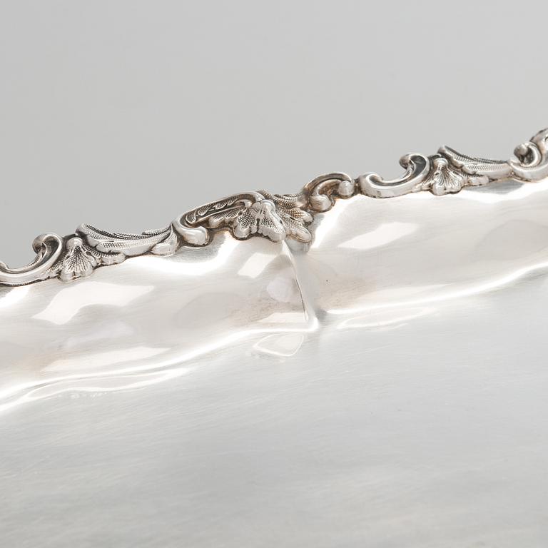 Tarjotin, hopea, Kultakeskus, Hämeenlinna 1948.