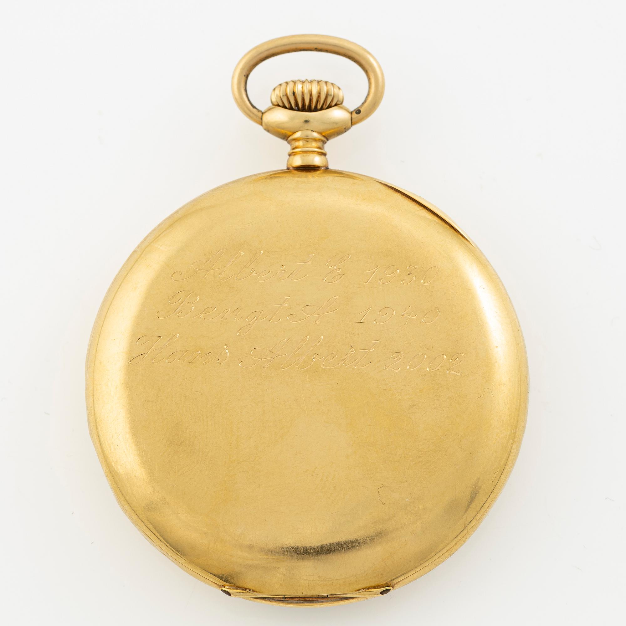 Orator, 18K guld, fickur, 49 mm.