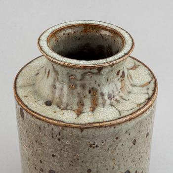 Three mid 20th century glazed stoneware vases, Marianne Westman, Carl-Harry Stålhane och Hertha Bengtsson, Rörstrand.
