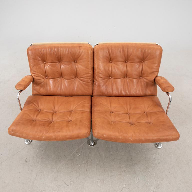 Bruno Mathsson, a karin leather adn chrome sofa Dux later part of the 20th century.