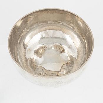 Bowl with tray, silver, K Anderson, Stockholm 1917, and ladle in sterling silver.