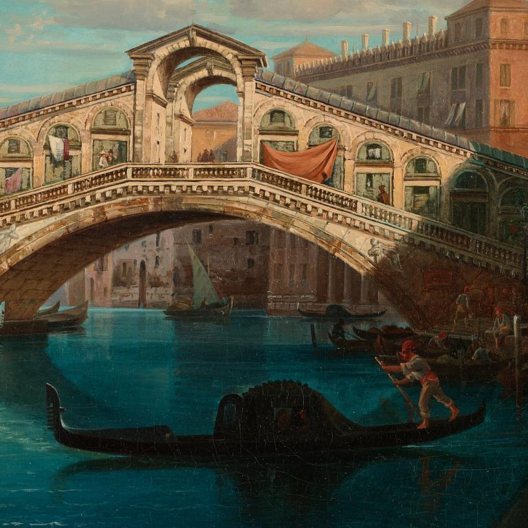 Gustaf Wilhelm Palm, "Vue af Ponte di Rialto i Venedig".