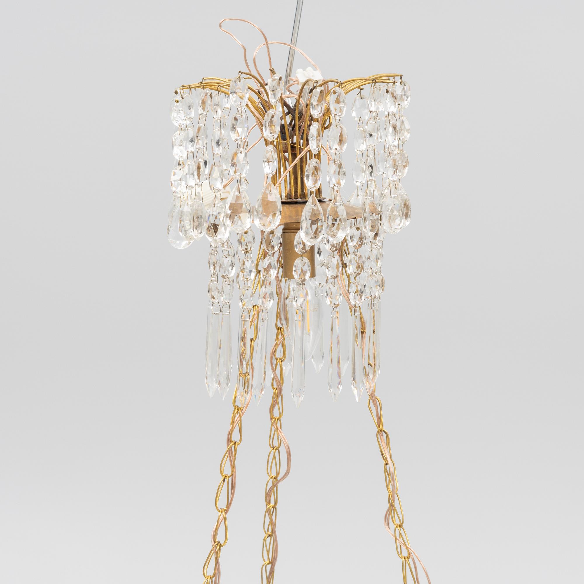 A late Gustavian style chandelier, 20th Century.