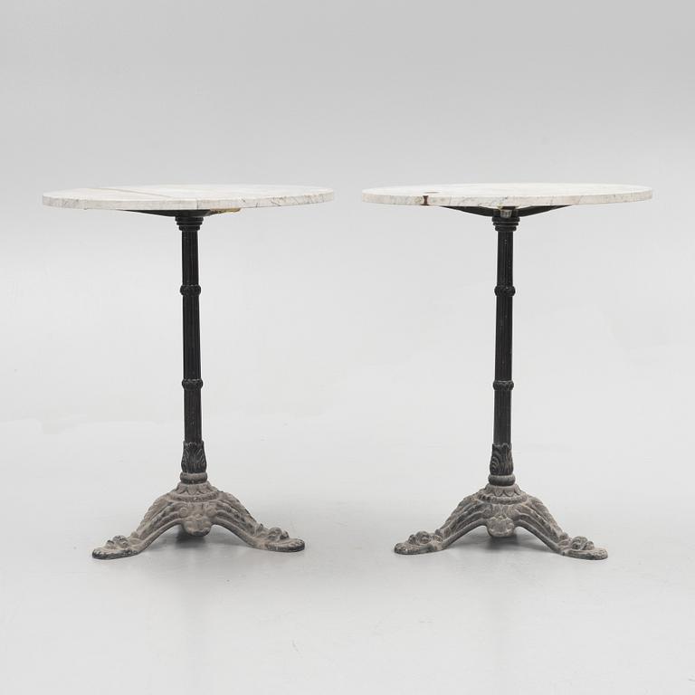A pair of café tables, 20thcentury.