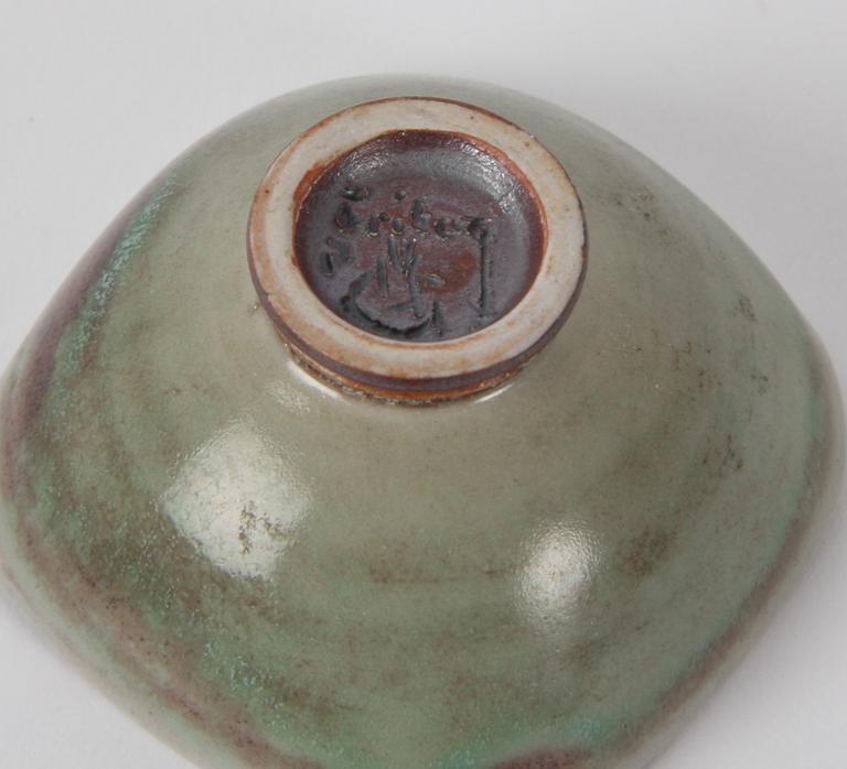 MINIATYRFAT och -SKÅLAR, 2 st, stengods, Berndt Friberg, Gustavsbergs studio.