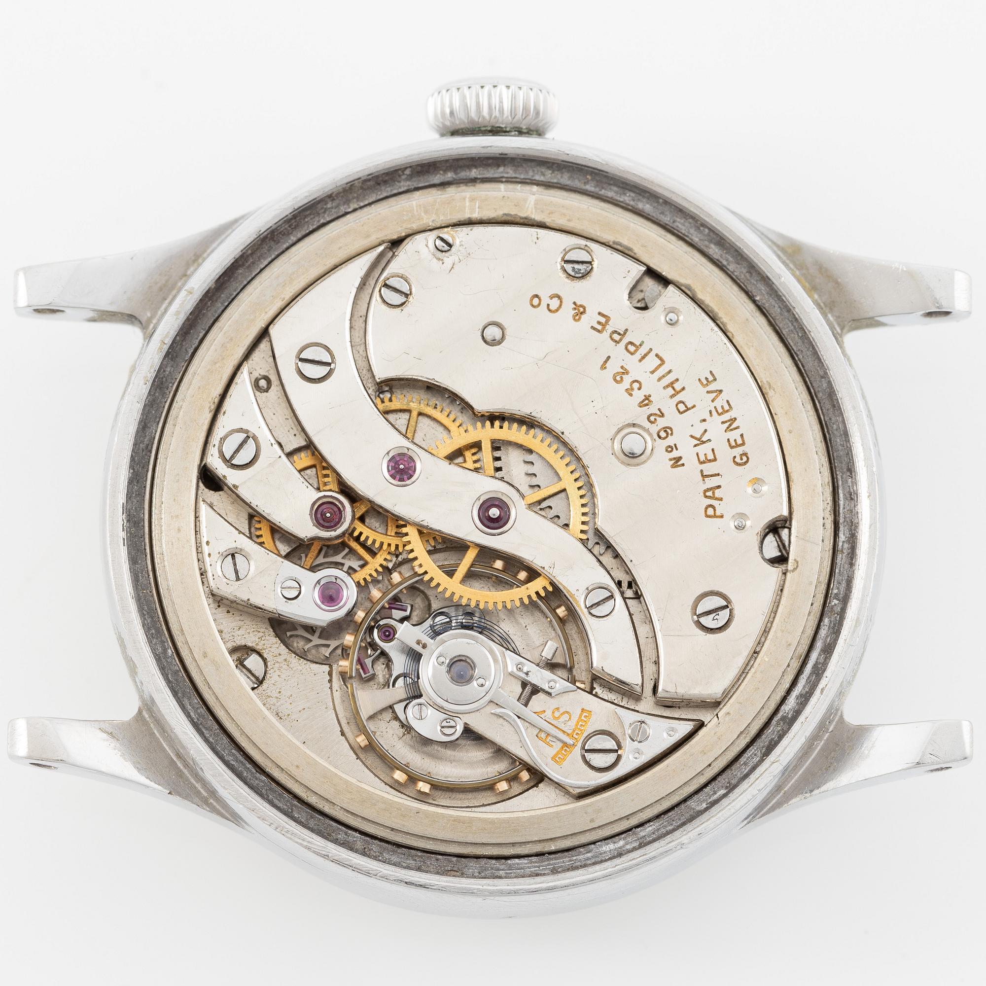 Patek Philippe & Co, "565 Steel", "Sector Dial", ca 1943.