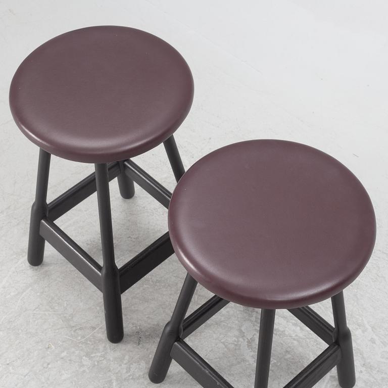 Jasper Morrison, a pair of 'Albert Bar Stools', Massproductions.
