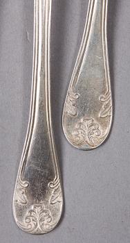 TESKEDAR, 10+10, silver, bla Johan Wahlström, Jönköping, 1800-tal.