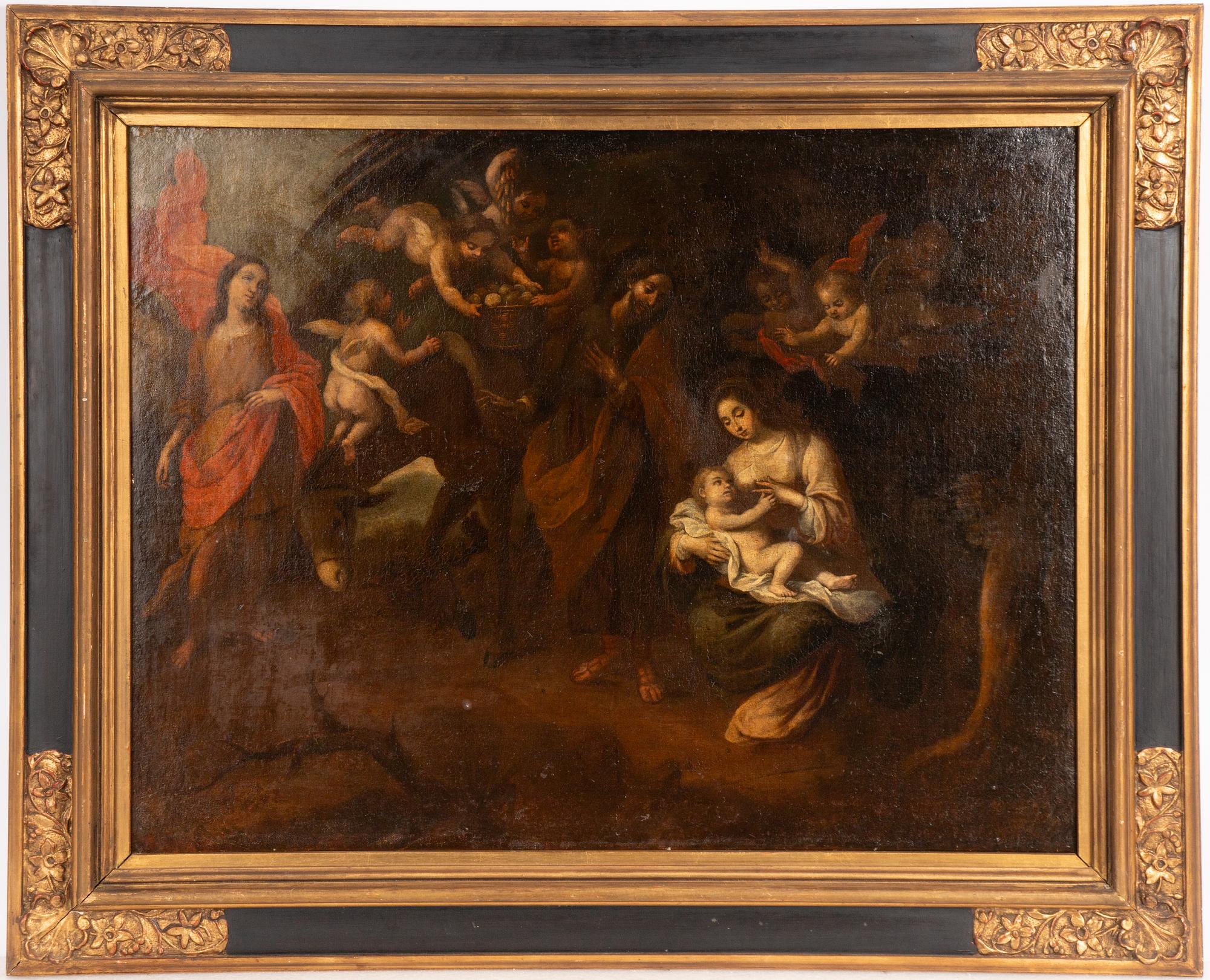 Spanish school, Seville, 17th century, The Flight into Egypt.