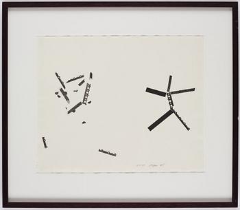 Joel Shapiro, wood cut, 1985. Signed and numbered 37/44.