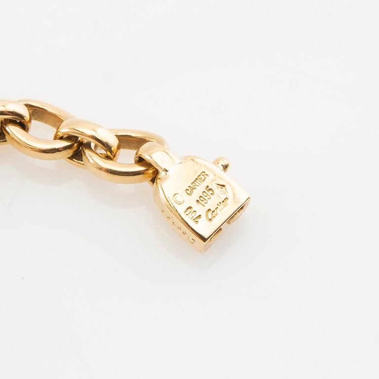 Cartier, Armband av 18K guld med runda briljantslipade diamanter.