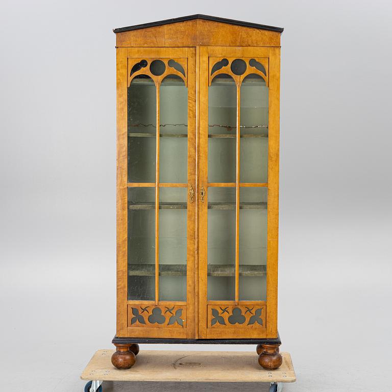 Empire, A Swedish Birch Book Cabinet, late Empire, 19th century.