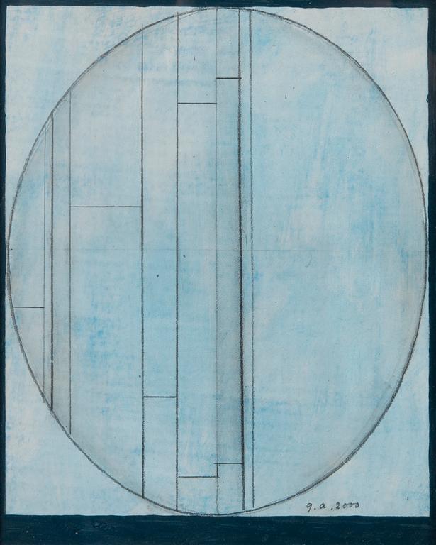 GÖRAN AUGUSTSON, acrylic and pencil, signed and dated 2000.