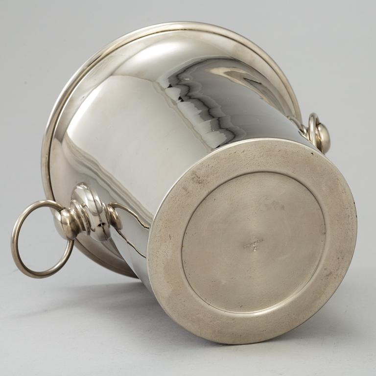 A WHITE  METAL WINE COOLER, Östberg, second half of the 20th century.