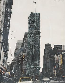 Christo & Jeanne-Claude, "Allied Chemical Tower packed, Project for 1 Times Square, New York", from; "(Some) Not Realized Projects". (2).