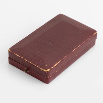 Medalj, guld, "för trohet och flit", Pro Patria, Gustaf V, 1946.