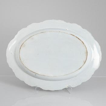 A Rococo earthenware serving dish, 18th century.