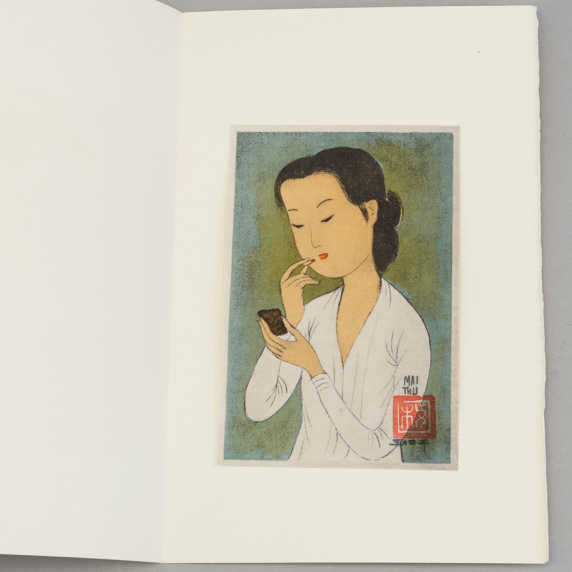 MAI TRUNG THỨ, portfolio with 8 lithographs on silk, signed and stamped by the artist,  published in 1961, 463/523.