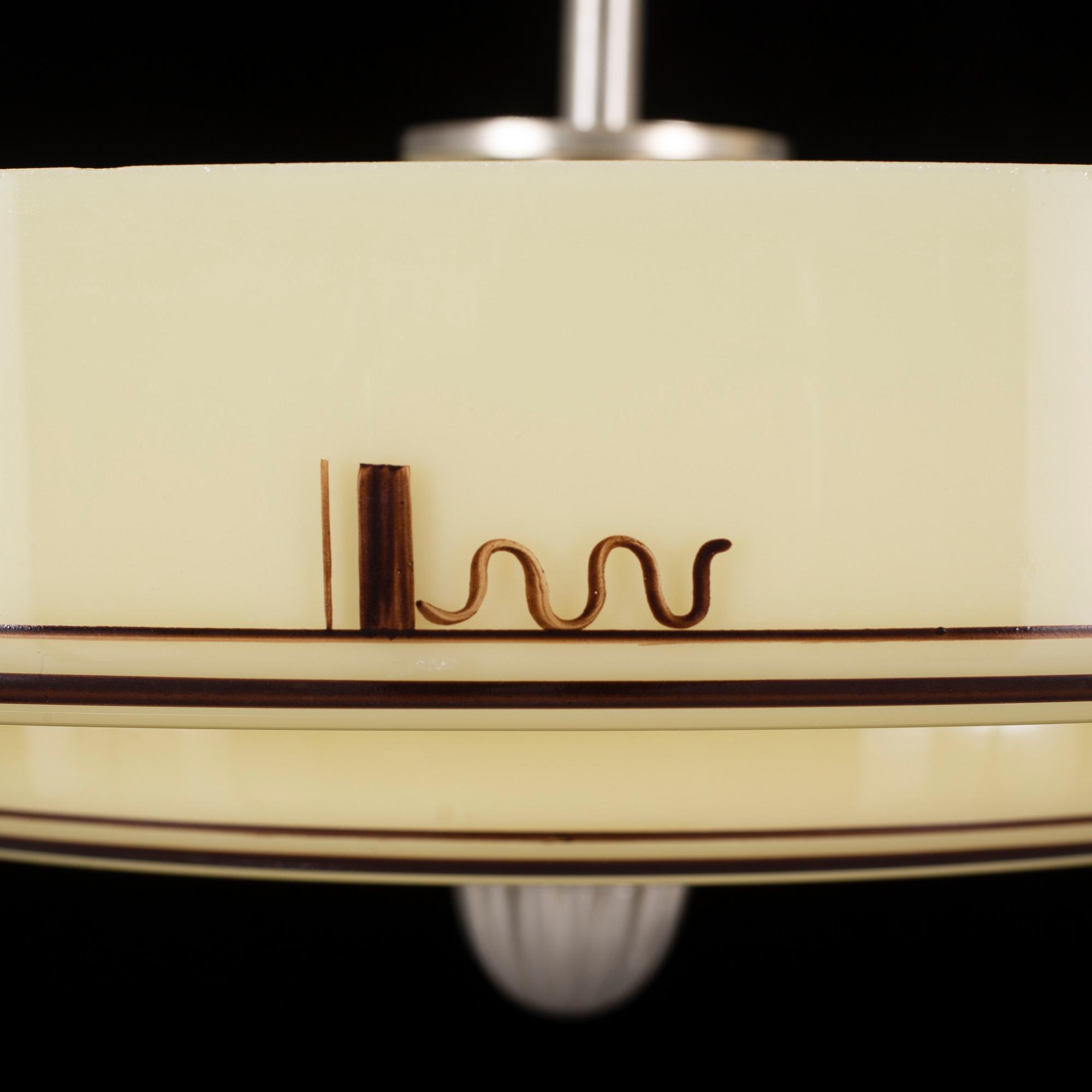 A glass ceiling light, 1920's/30's.