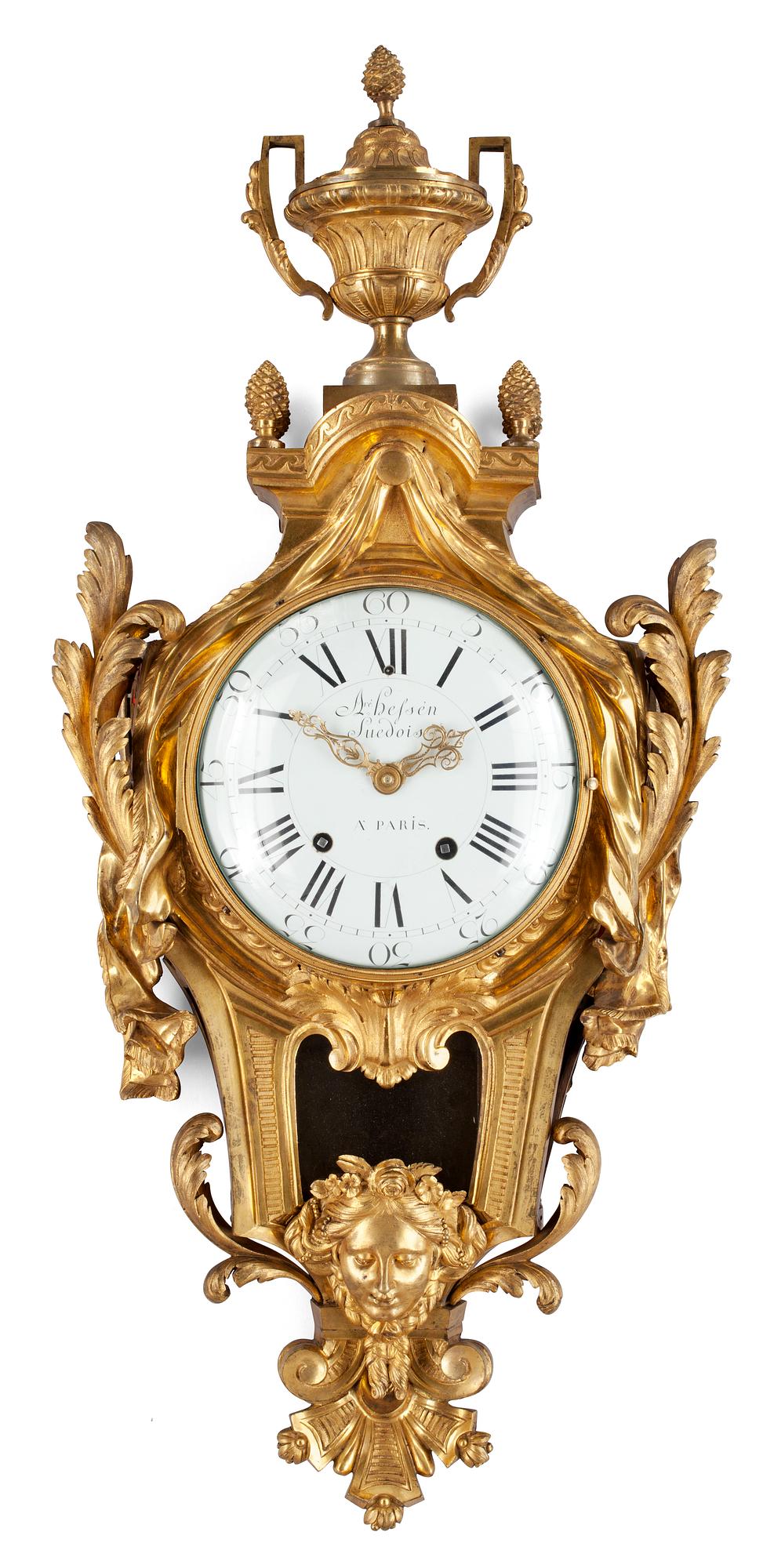 VÄGGPENDYL, av André Hessén. Frankrike, 1770/80-tal. Louis XVI.