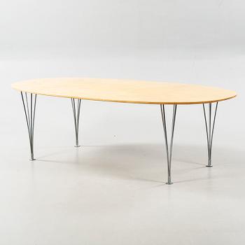 Dining table named "Superellips", designed by Piet Hein and Bruno Mathsson for Bruno Mathsson International.