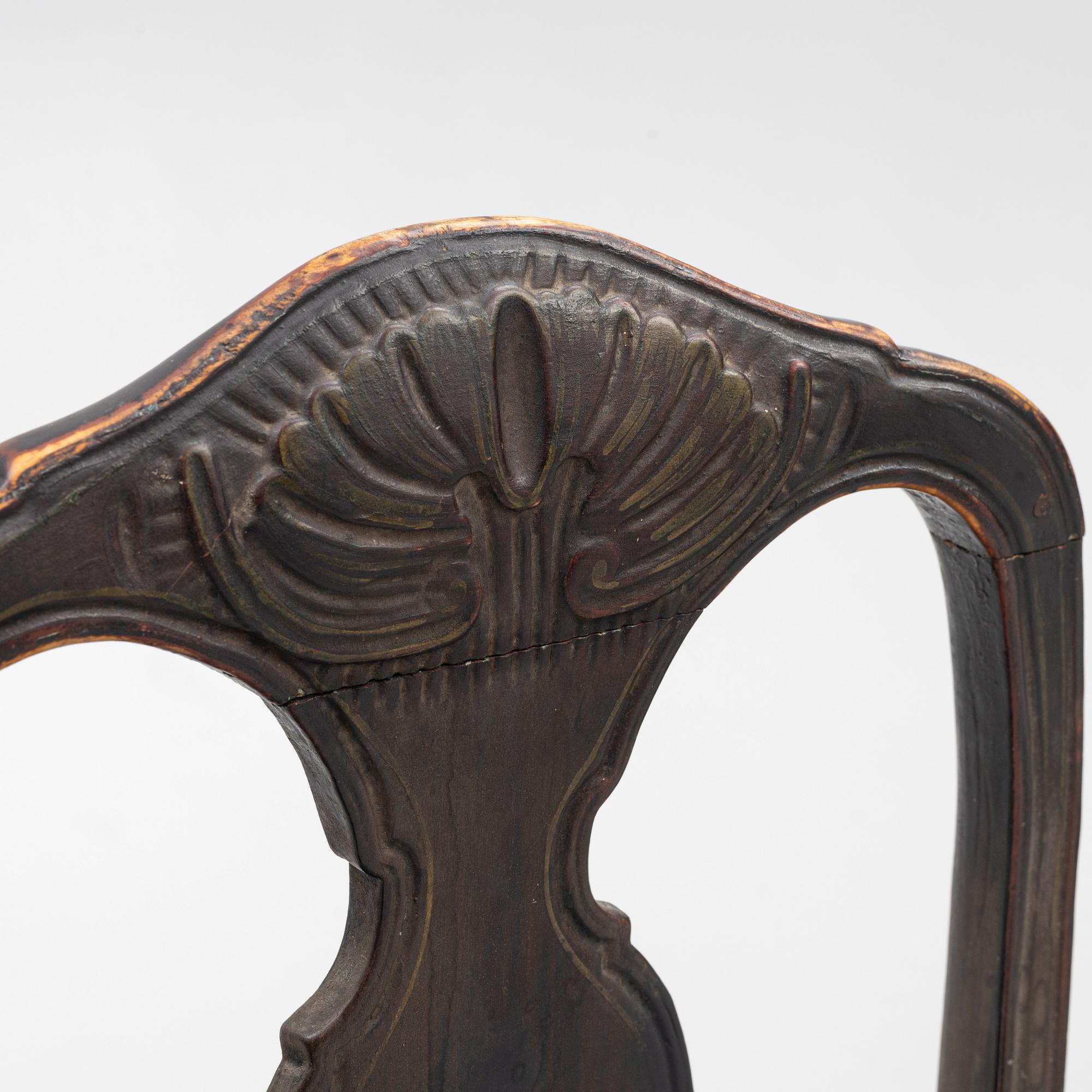 Four chairs, second half of the 18th century, Rococo.